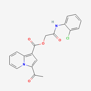2-((2-Chlorophenyl)amino)-2-oxoethyl 3-acetylindolizine-1-carboxylate