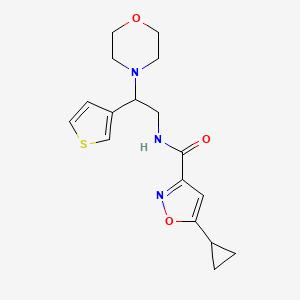 5-cyclopropyl-N-(2-morpholino-2-(thiophen-3-yl)ethyl)isoxazole-3-carboxamide