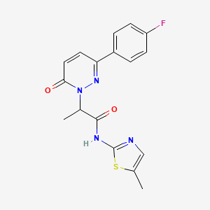 2-(3-(4-fluorophenyl)-6-oxopyridazin-1(6H)-yl)-N-(5-methylthiazol-2-yl)propanamide
