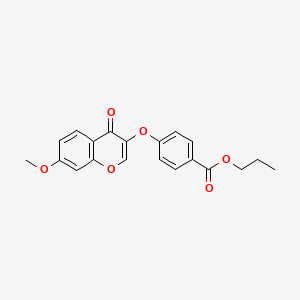 molecular formula C20H18O6 B2700636 Propyl 4-(7-methoxy-4-oxochromen-3-yl)oxybenzoate CAS No. 858768-41-9