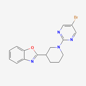 molecular formula C16H15BrN4O B2700638 2-[1-(5-Bromopyrimidin-2-yl)piperidin-3-yl]-1,3-benzoxazole CAS No. 2326315-44-8