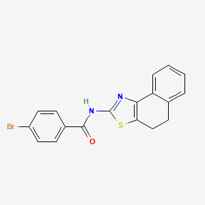 molecular formula C18H13BrN2OS B2700646 4-bromo-N-{4H,5H-naphtho[1,2-d][1,3]thiazol-2-yl}benzamide CAS No. 377057-36-8