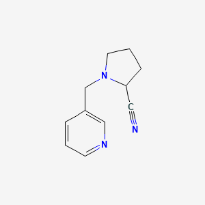 molecular formula C11H13N3 B2700650 1-(Pyridin-3-ylmethyl)pyrrolidine-2-carbonitrile CAS No. 1341080-79-2