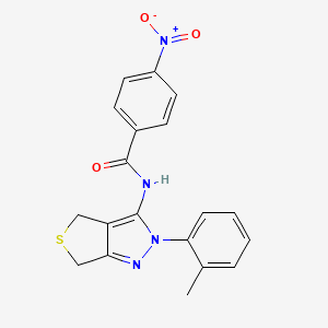 N-[2-(2-methylphenyl)-4,6-dihydrothieno[3,4-c]pyrazol-3-yl]-4-nitrobenzamide