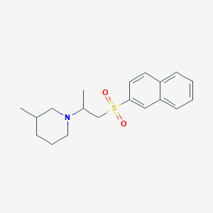 molecular formula C19H25NO2S B270066 2-(3-Methyl-1-piperidinyl)propyl 2-naphthyl sulfone 
