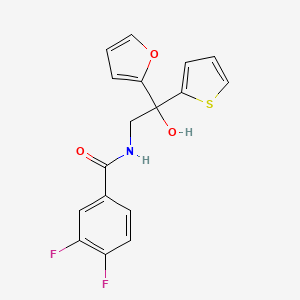 molecular formula C17H13F2NO3S B2700663 3,4-二氟-N-(2-(呋喃-2-基)-2-羟基-2-(噻吩-2-基)乙基)苯甲酰胺 CAS No. 2034332-90-4