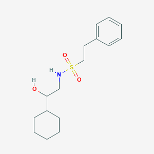 molecular formula C16H25NO3S B2700664 N-(2-cyclohexyl-2-hydroxyethyl)-2-phenylethanesulfonamide CAS No. 1351612-33-3