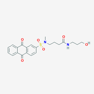 molecular formula C22H24N2O6S B2700673 N-(3-hydroxypropyl)-4-(N-methyl-9,10-dioxo-9,10-dihydroanthracene-2-sulfonamido)butanamide CAS No. 941924-68-1