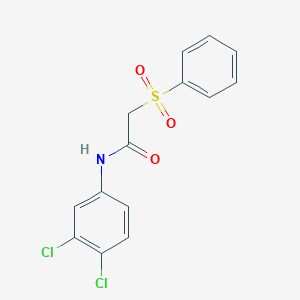molecular formula C14H11Cl2NO3S B270068 N-(3,4-dichlorophenyl)-2-(phenylsulfonyl)acetamide 