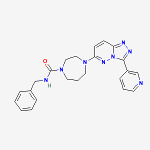 molecular formula C23H24N8O B2700689 N-Benzyl-4-(3-pyridin-3-yl-[1,2,4]triazolo[4,3-b]pyridazin-6-yl)-1,4-diazepane-1-carboxamide CAS No. 2380189-54-6