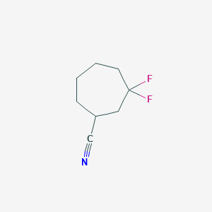 molecular formula C8H11F2N B2700690 3,3-二氟环庚烷-1-碳腈 CAS No. 1936142-10-7
