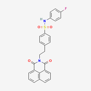 4-(2-(1,3-dioxo-1H-benzo[de]isoquinolin-2(3H)-yl)ethyl)-N-(4-fluorophenyl)benzenesulfonamide