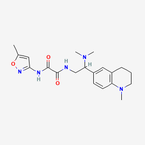 molecular formula C20H27N5O3 B2700697 N1-(2-(二甲胺基)-2-(1-甲基-1,2,3,4-四氢喹啉-6-基)乙基)-N2-(5-甲基异噁唑-3-基)草酰胺 CAS No. 922011-75-4