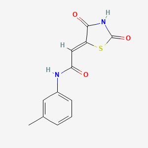 molecular formula C12H10N2O3S B2700699 (Z)-2-(2,4-dioxothiazolidin-5-ylidene)-N-(m-tolyl)acetamide CAS No. 429640-82-4