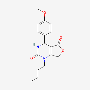 molecular formula C17H20N2O4 B2700701 1-butyl-4-(4-methoxyphenyl)-4,7-dihydrofuro[3,4-d]pyrimidine-2,5(1H,3H)-dione CAS No. 1775356-45-0