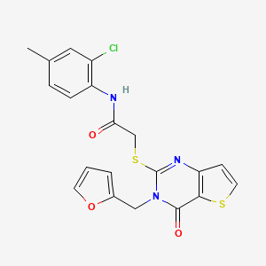 N-(2-chloro-4-methylphenyl)-2-({3-[(furan-2-yl)methyl]-4-oxo-3H,4H-thieno[3,2-d]pyrimidin-2-yl}sulfanyl)acetamide