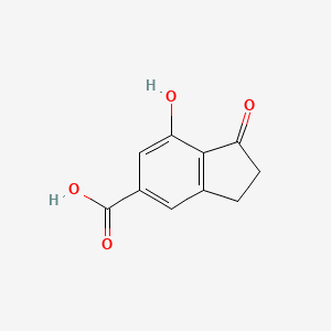 molecular formula C10H8O4 B2700706 7-Hydroxy-1-oxo-2,3-dihydroindene-5-carboxylic acid CAS No. 1273661-16-7
