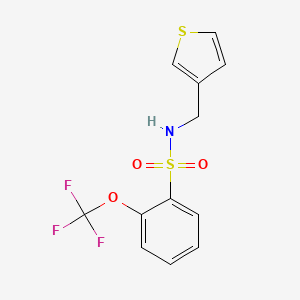 molecular formula C12H10F3NO3S2 B2700707 N-(噻吩-3-基甲基)-2-(三氟甲氧基)苯磺酰胺 CAS No. 1797792-52-9