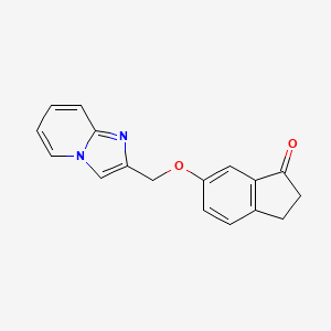 molecular formula C17H14N2O2 B2700708 6-(imidazo[1,2-a]pyridin-2-ylmethoxy)-2,3-dihydro-1H-inden-1-one CAS No. 1171702-52-5