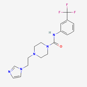 4-(2-(1H-imidazol-1-yl)ethyl)-N-(3-(trifluoromethyl)phenyl)piperazine-1-carboxamide