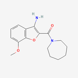 (3-Amino-7-methoxybenzofuran-2-yl)(azepan-1-yl)methanone