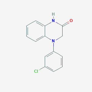 molecular formula C14H11ClN2O B2700719 4-(3-Chlorophenyl)-1,3-dihydroquinoxalin-2-one CAS No. 1513184-87-6