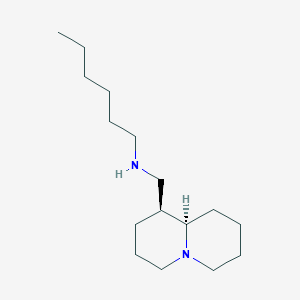 N-[(1S,9aR)-octahydro-2H-quinolizin-1-ylmethyl]hexan-1-amine