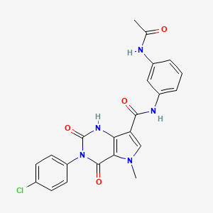 N-(3-acetamidophenyl)-3-(4-chlorophenyl)-5-methyl-2,4-dioxo-2,3,4,5-tetrahydro-1H-pyrrolo[3,2-d]pyrimidine-7-carboxamide