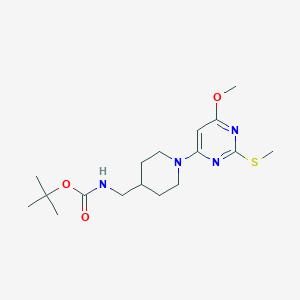 tert-Butyl ((1-(6-methoxy-2-(methylthio)pyrimidin-4-yl)piperidin-4-yl)methyl)carbamate