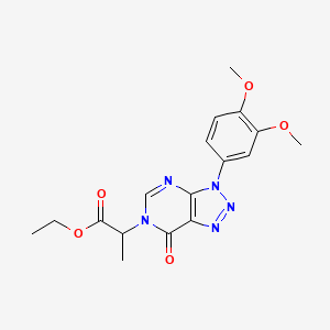 ethyl 2-(3-(3,4-dimethoxyphenyl)-7-oxo-3H-[1,2,3]triazolo[4,5-d]pyrimidin-6(7H)-yl)propanoate