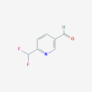 molecular formula C7H5F2NO B2700746 6-(Difluoromethyl)pyridine-3-carbaldehyde CAS No. 946578-32-1