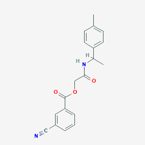 {[1-(4-METHYLPHENYL)ETHYL]CARBAMOYL}METHYL 3-CYANOBENZOATE