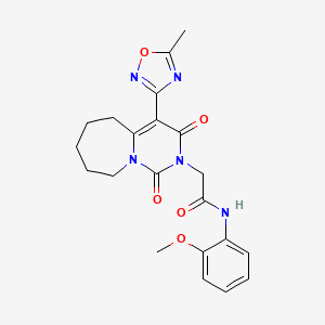 N-(2-methoxyphenyl)-2-[4-(5-methyl-1,2,4-oxadiazol-3-yl)-1,3-dioxo-3,5,6,7,8,9-hexahydropyrimido[1,6-a]azepin-2(1H)-yl]acetamide