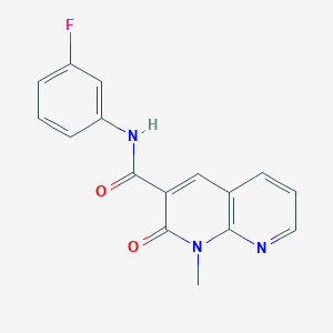 molecular formula C16H12FN3O2 B2700757 N-(3-氟苯基)-1-甲基-2-酮-1,2-二氢-1,8-萘啉-3-甲酸酰胺 CAS No. 899740-94-4