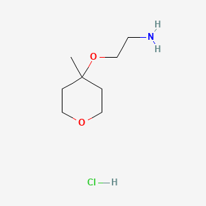 molecular formula C8H18ClNO2 B2700759 2-(4-甲氧氧杂-4-基)氧乙基胺;盐酸盐 CAS No. 2155854-85-4