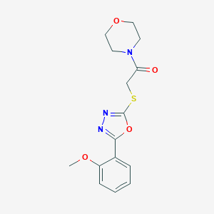 molecular formula C15H17N3O4S B270076 4-({[5-(2-Methoxyphenyl)-1,3,4-oxadiazol-2-yl]thio}acetyl)morpholine 