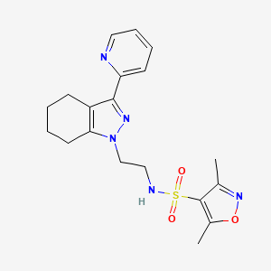 3,5-dimethyl-N-(2-(3-(pyridin-2-yl)-4,5,6,7-tetrahydro-1H-indazol-1-yl)ethyl)isoxazole-4-sulfonamide