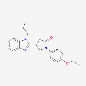 molecular formula C22H25N3O2 B2700772 1-(4-乙氧基苯基)-4-(1-丙基-1H-苯并咪唑-2-基)吡咯烷-2-酮 CAS No. 890640-42-3