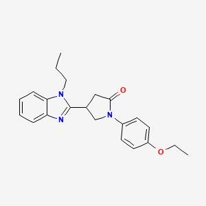 molecular formula C22H25N3O2 B2700772 1-(4-ethoxyphenyl)-4-(1-propyl-1H-1,3-benzodiazol-2-yl)pyrrolidin-2-one CAS No. 890640-42-3