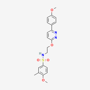 4-methoxy-N-(2-((6-(4-methoxyphenyl)pyridazin-3-yl)oxy)ethyl)-3-methylbenzenesulfonamide