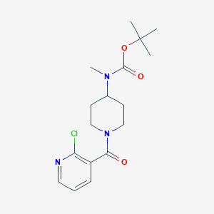 molecular formula C17H24ClN3O3 B2700784 叔丁基(1-(2-氯烟酰基)哌啶-4-基)(甲基)氨基甲酸酯 CAS No. 1353973-16-6