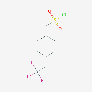 molecular formula C9H14ClF3O2S B2700787 [4-(2,2,2-Trifluoroethyl)cyclohexyl]methanesulfonyl chloride CAS No. 2580244-28-4