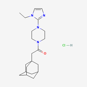 2-((3r,5r,7r)-adamantan-1-yl)-1-(4-(1-ethyl-1H-imidazol-2-yl)piperazin-1-yl)ethanone hydrochloride
