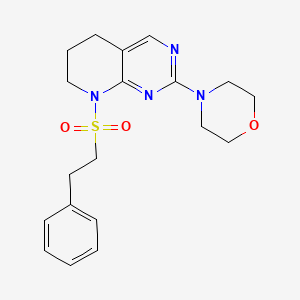 4-(8-(Phenethylsulfonyl)-5,6,7,8-tetrahydropyrido[2,3-d]pyrimidin-2-yl)morpholine