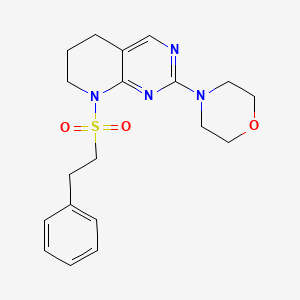 molecular formula C19H24N4O3S B2700791 4-(8-(Phenethylsulfonyl)-5,6,7,8-tetrahydropyrido[2,3-d]pyrimidin-2-yl)morpholine CAS No. 2210137-69-0