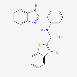 N-[2-(1H-benzimidazol-2-yl)phenyl]-3-chloro-1-benzothiophene-2-carboxamide