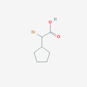 molecular formula C7H11BrO2 B2700801 2-Bromo-2-cyclopentylacetic acid CAS No. 53389-30-3