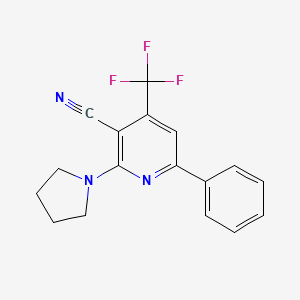 6-Phenyl-2-(1-pyrrolidinyl)-4-(trifluoromethyl)nicotinonitrile