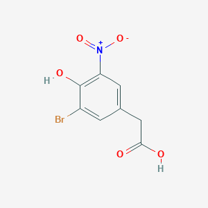 molecular formula C8H6BrNO5 B2700811 (3-Bromo-4-hydroxy-5-nitrophenyl)acetic acid CAS No. 38694-44-9