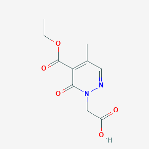 molecular formula C10H12N2O5 B2700816 2-(5-Ethoxycarbonyl-4-methyl-6-oxopyridazin-1-yl)acetic acid CAS No. 2416233-79-7